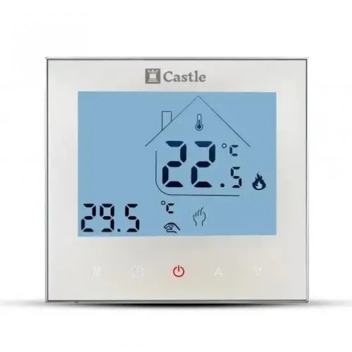 Терморегулятор з керуванням по WiFi Castle AC603H (Білий, Чорний)